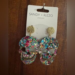 Sandy + Rizzo Multicolor Skull Earrings